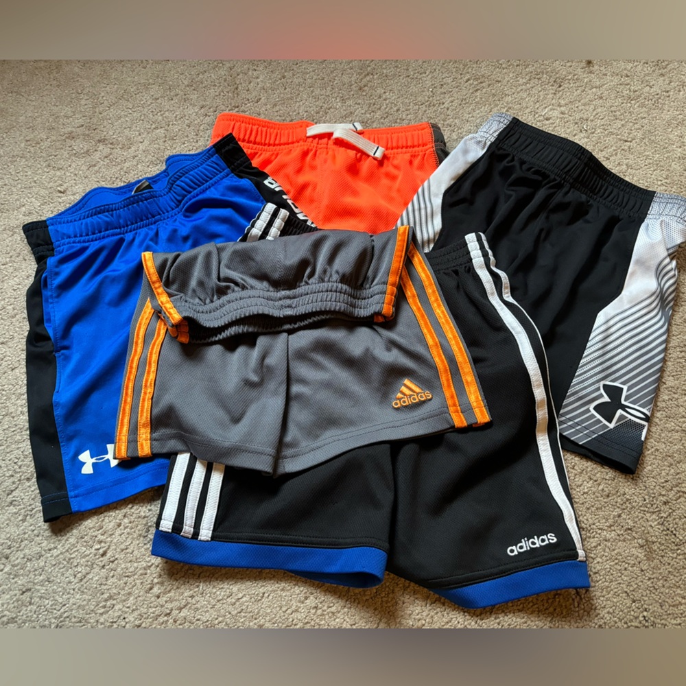 Lot (5) of Boy’s athletic shorts sizes 4&5